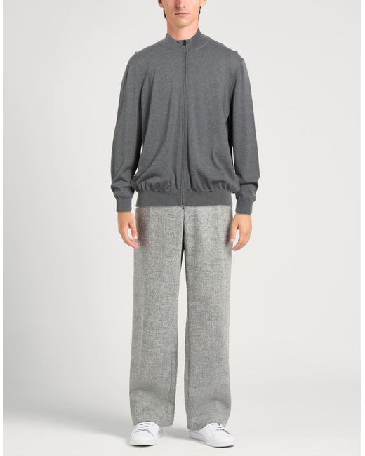 Boss Gray Cardigan Virgin Wool for men
