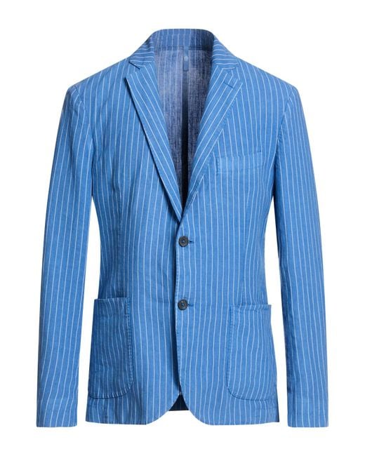120% Lino Blue Blazer for men