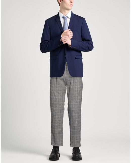 AT.P.CO Gray Pants Virgin Wool, Polyester, Elastane for men