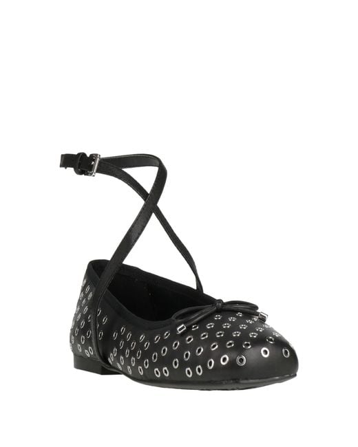 MICHAEL Michael Kors Black Ballet Flats Leather