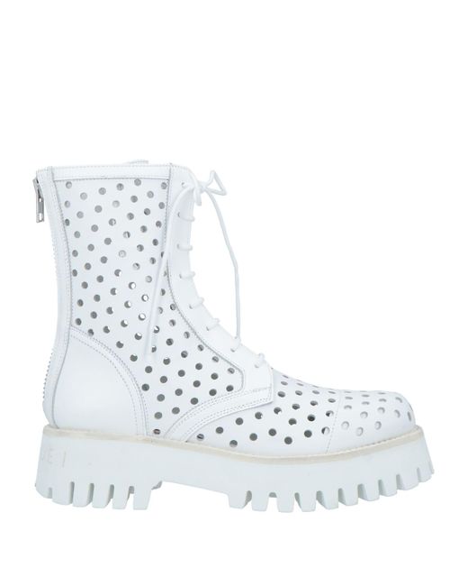 Casadei White Ankle Boots