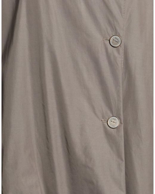 Hevò Brown Taupe Coat Polyester, Cotton