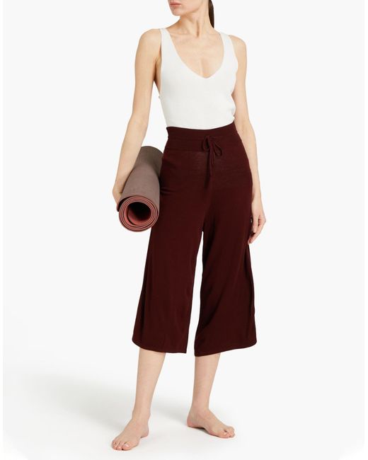 Live The Process Red Cropped Trousers