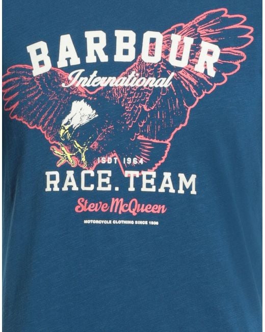 Barbour Blue The Steve Mcqueen Collection T-Shirt Cotton for men