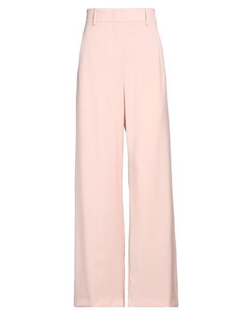 Weekend by Maxmara Pink Pants Virgin Wool