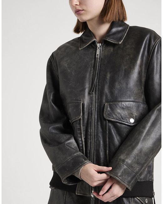 MAX&Co. Gray Massimo Jacket Sheepskin