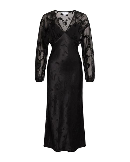Never Fully Dressed Black Maxi Dress Polyester, Elastane