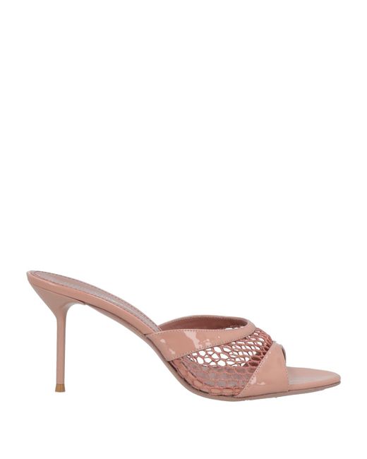 Paris Texas Pink Sandals Leather, Textile Fibers