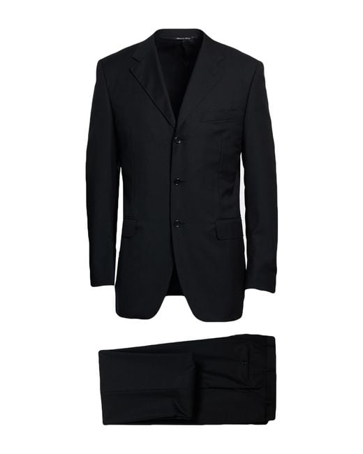 Canali Black Suit Virgin Wool for men