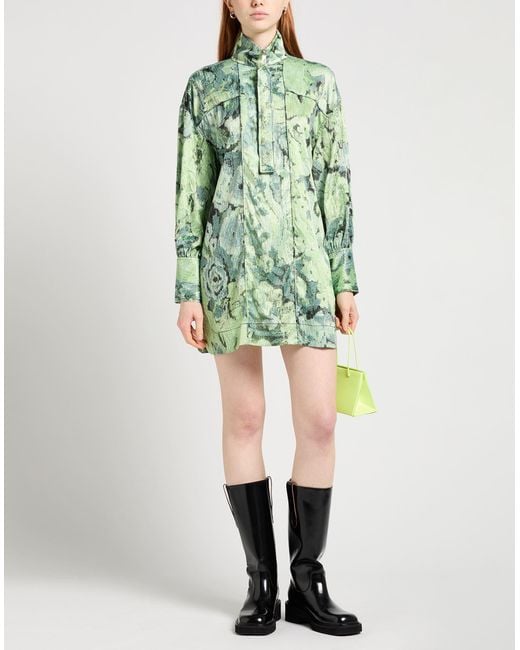 Ganni Green Mini-Kleid