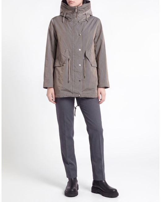 Moorer Gray Overcoat & Trench Coat Polyamide