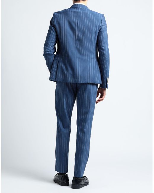 Grey Daniele Alessandrini Blue Suit for men