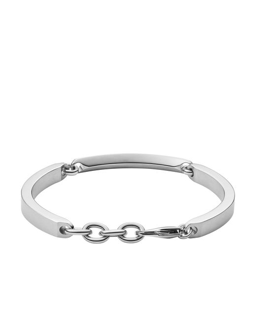 Diesel Bracelet In Silver Metallic For Men Lyst