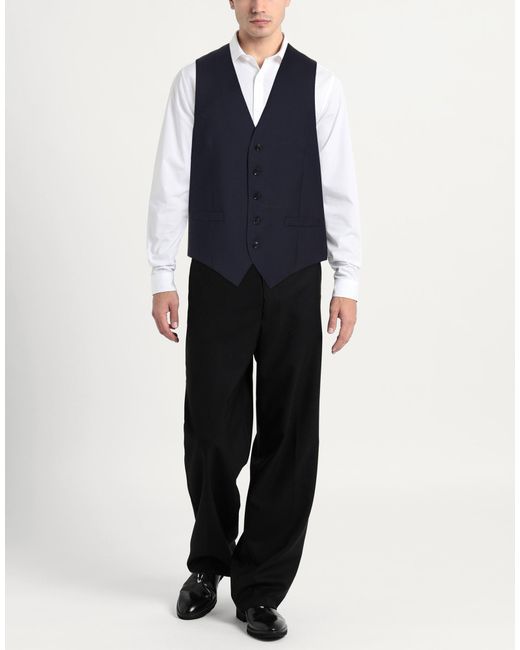Oscar Jacobson Blue Waistcoat for men