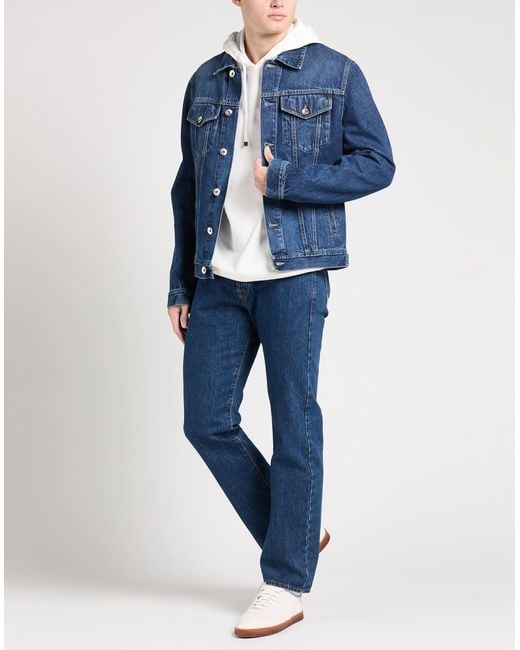 Brunello Cucinelli Blue Denim Outerwear for men