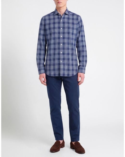 Ghirardelli Blue Washed Shirt Cotton for men