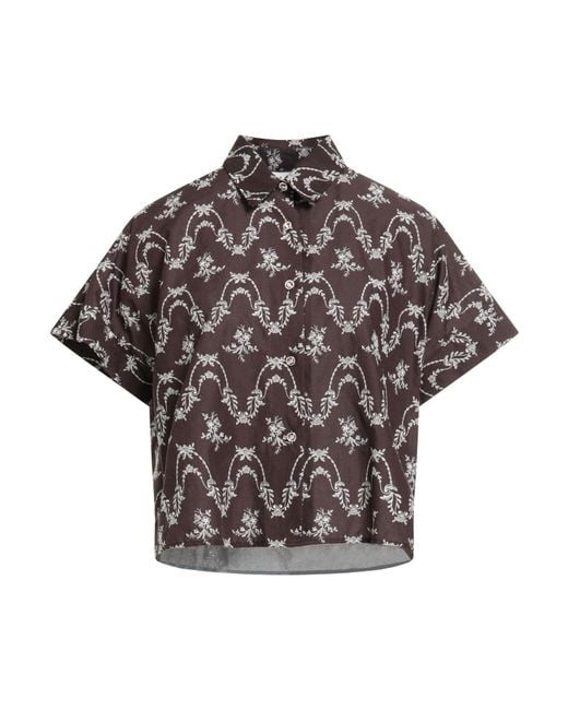 Paul & Joe Gray Dark Shirt Cotton, Swarovski Crystal