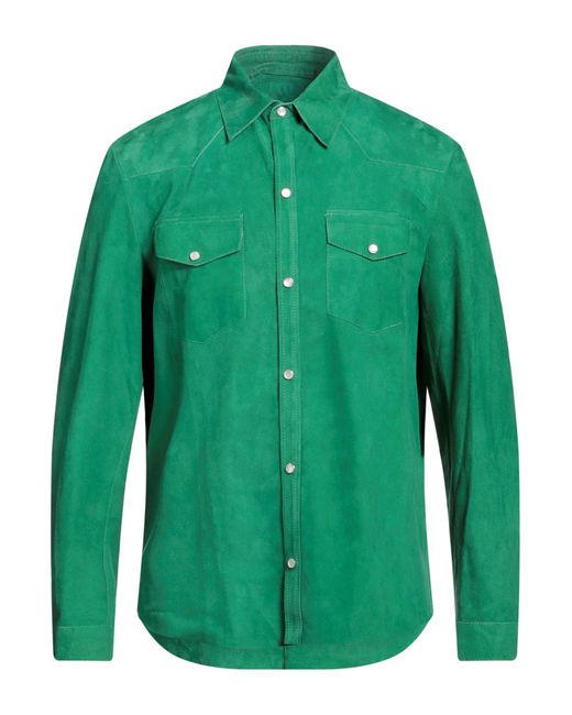 Salvatore Santoro Green Shirt for men