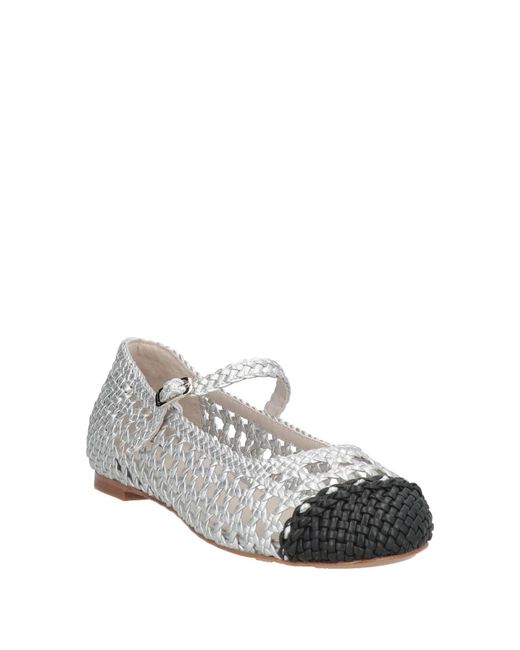 Lola Cruz White Ballet Flats