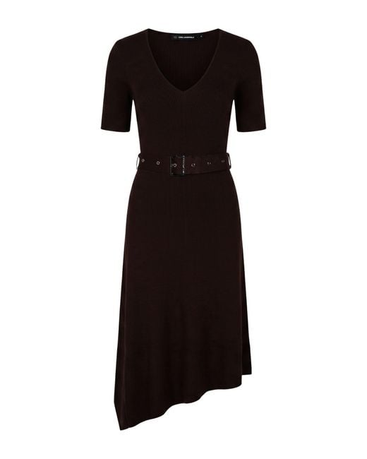 Karl Lagerfeld Black Midi Dress