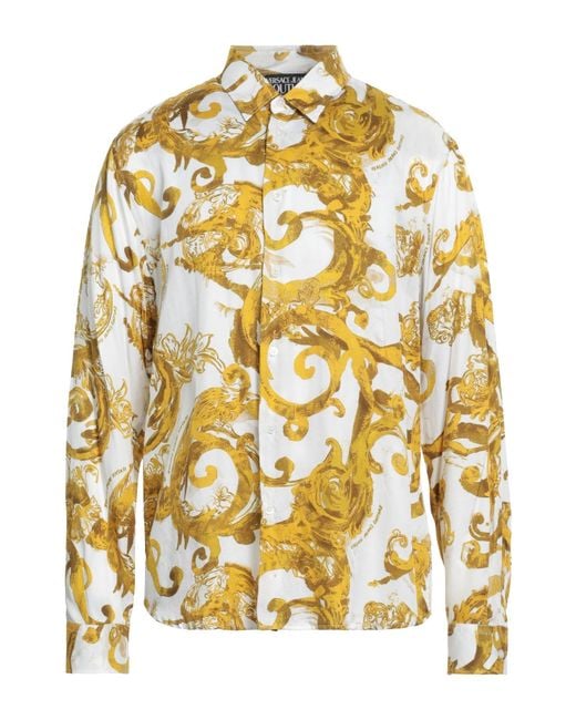 Versace Jeans Couture Metallic Signature Print Viscose Shirt for men