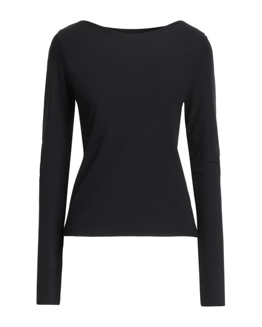 La Petite Robe Di Chiara Boni Black T-Shirt Polyamide, Elastane
