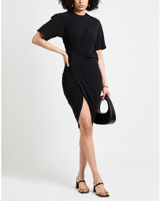 Mugler Black Midi Dress Cotton, Elastane