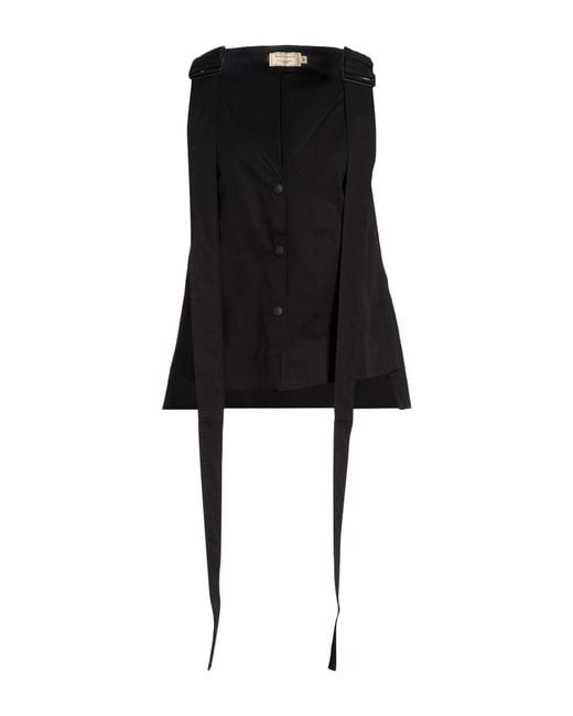 Maison Kitsuné Black Tailored Vest Cotton