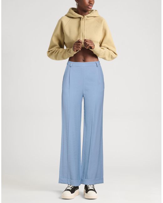 Twinset Blue Pants Viscose, Polyester