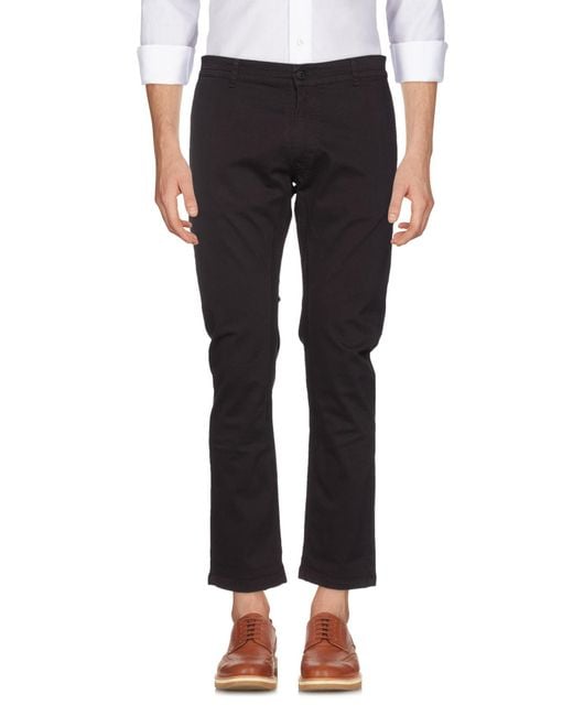 Daniele Alessandrini Black Pants Cotton, Elastane for men
