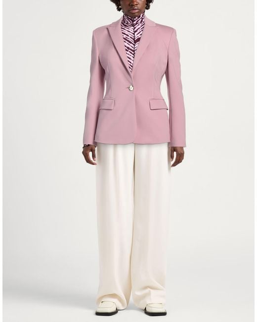 Pinko Pink Blazer Viscose, Polyamide, Elastane
