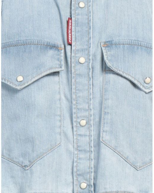 DSquared² Blue Denim Shirt Cotton, Elastane