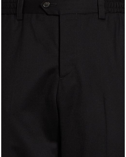 PT Torino Black Pants Virgin Wool, Polyester, Elastane for men