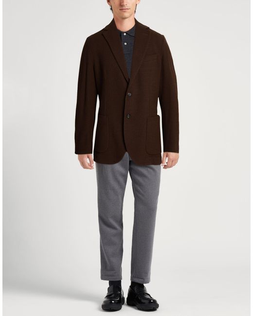 Circolo 1901 Brown Blazer Virgin Wool, Elastane for men