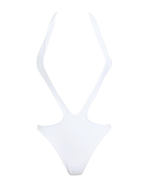 Rick Owens White One-piece Swimsuit