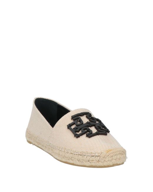 Tory Burch Brown Camel Espadrilles Leather, Textile Fibers