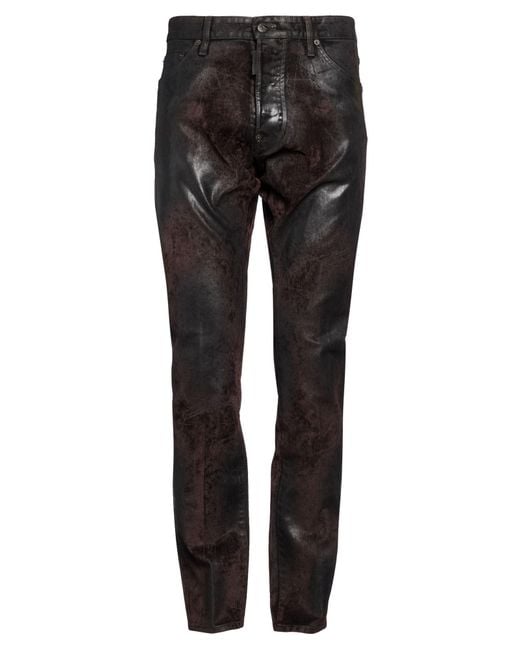 DSquared² Black Jeans Cotton, Polyester, Elastane for men