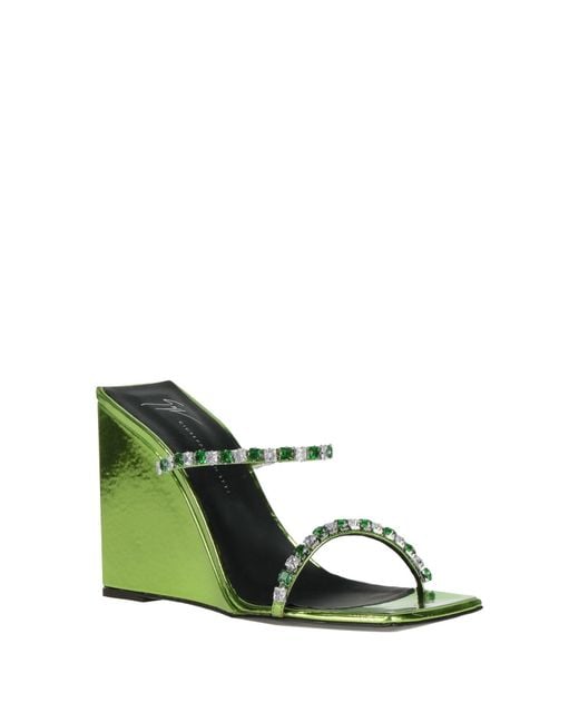 Giuseppe Zanotti Green Sandals Leather