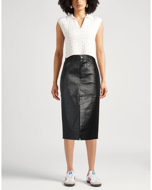 Kassl Black Midi Skirt