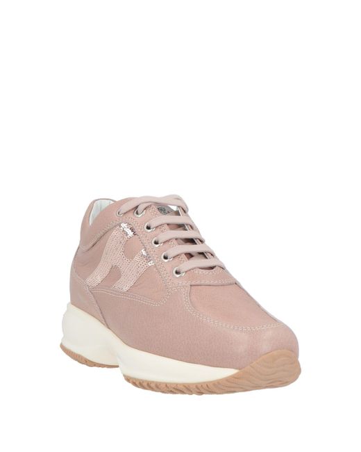 Hogan Pink Antique Rose Sneakers Leather