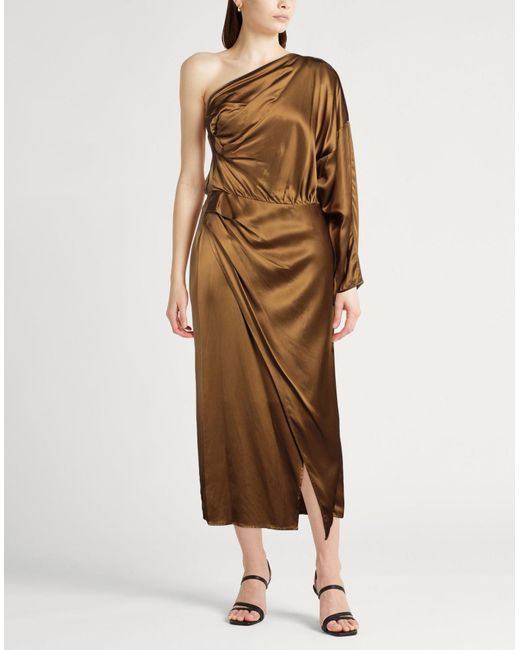 Erika Cavallini Semi Couture Brown Maxi-Kleid