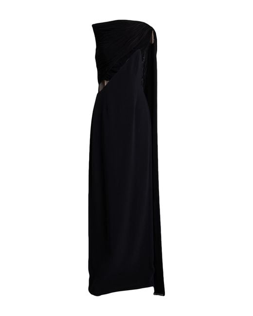David Koma Black Maxi Dress Viscose, Acetate, Elastane