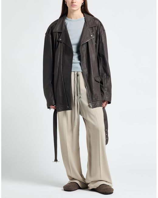 Rick Owens Black Jacket Calfskin