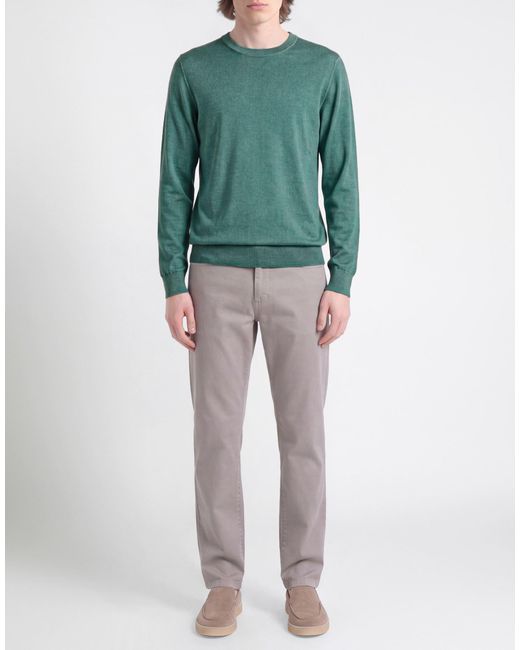 Fedeli Green Sweater Cashmere, Silk for men
