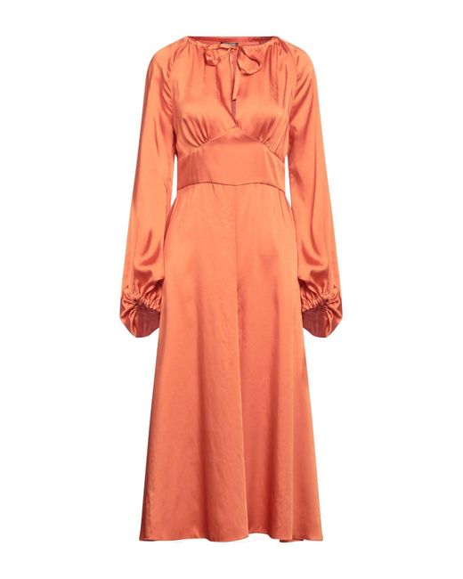 Maliparmi Orange Midi Dress