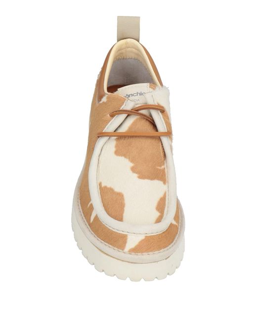 Pànchic Natural Camel Lace-Up Shoes Leather