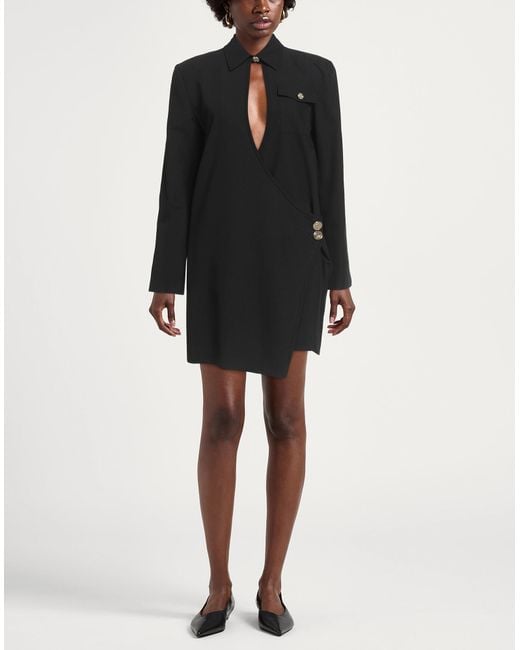 Pinko Black Mini Dress Polyester, Viscose, Elastane
