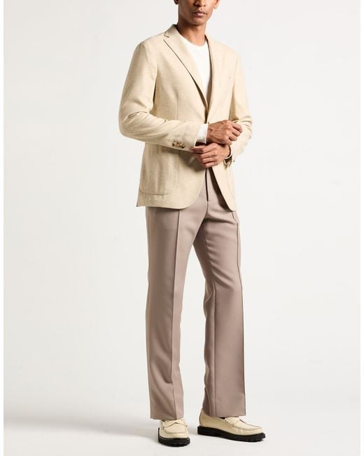 Boglioli Natural Blazer Virgin Wool, Polyester, Elastane for men