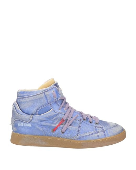 HIDNANDER Blue Sneakers Textile Fibers, Leather