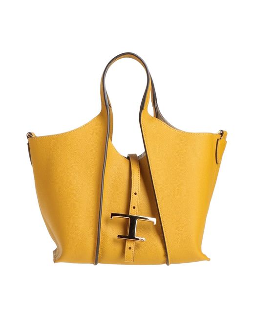 Tod's Yellow Handbag Leather